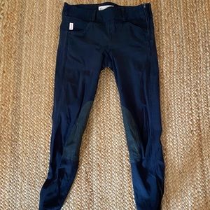 Tailored sportsman breeches womens 26/Childs 16 side zip navy